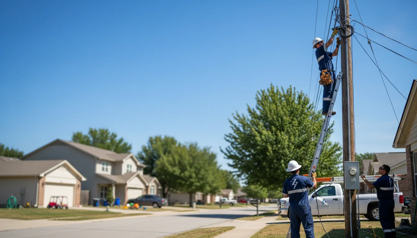 Residential electrician providing installation services in New Auburn, MN